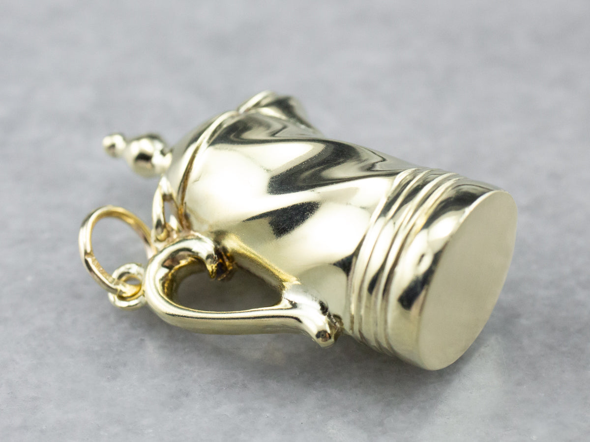 Large Gold French Press Pendant