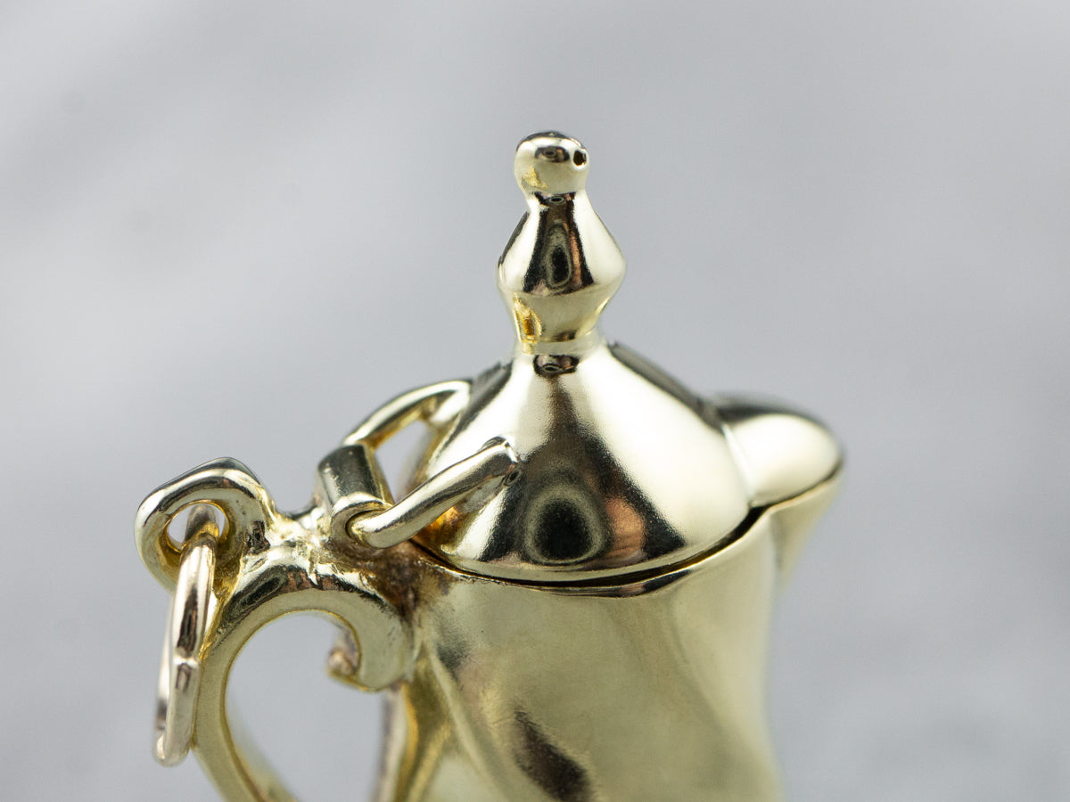 Large Gold French Press Pendant