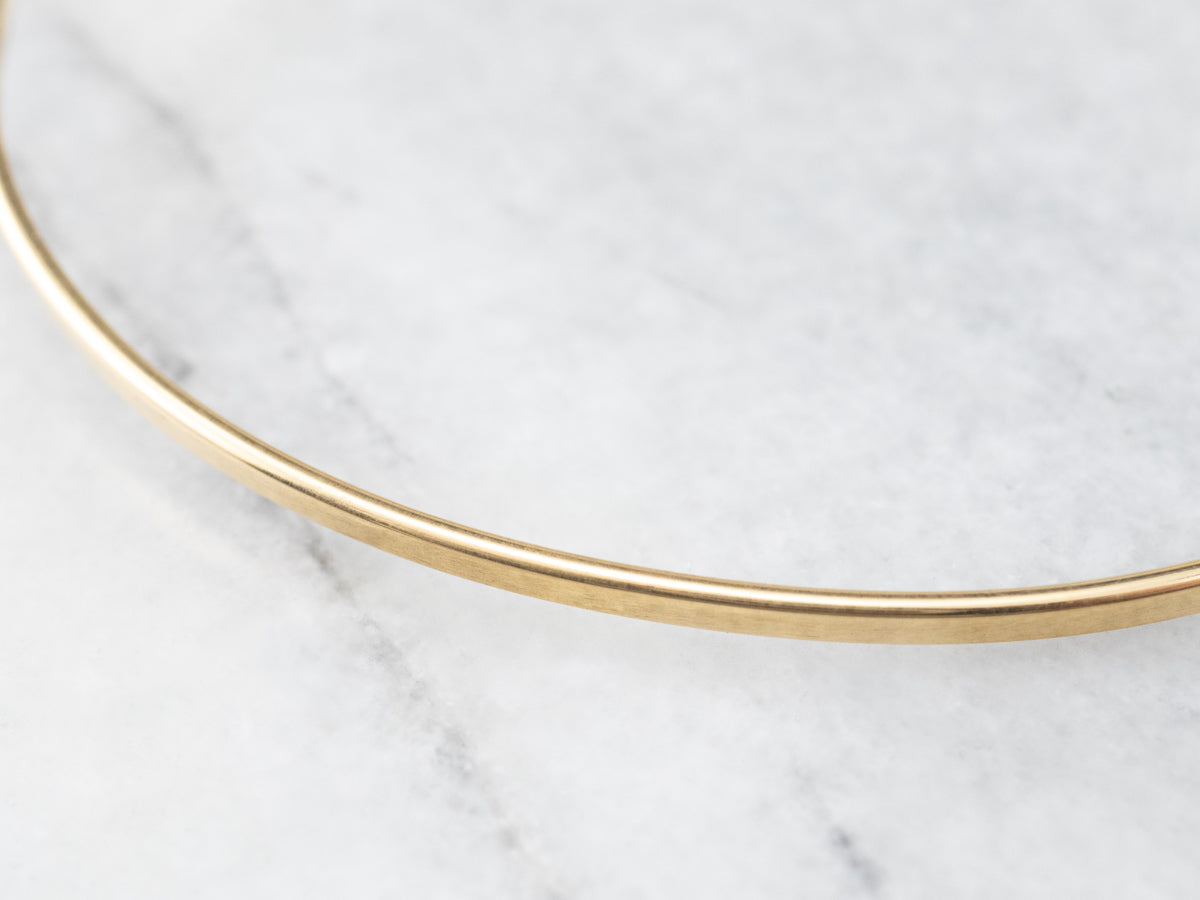 Modernist 18K Gold Bangle Bracelet