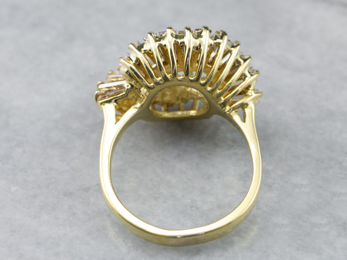 Sapphire and Diamond Cocktail Ring