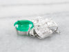 Retro Era Emerald and Diamond Pendant
