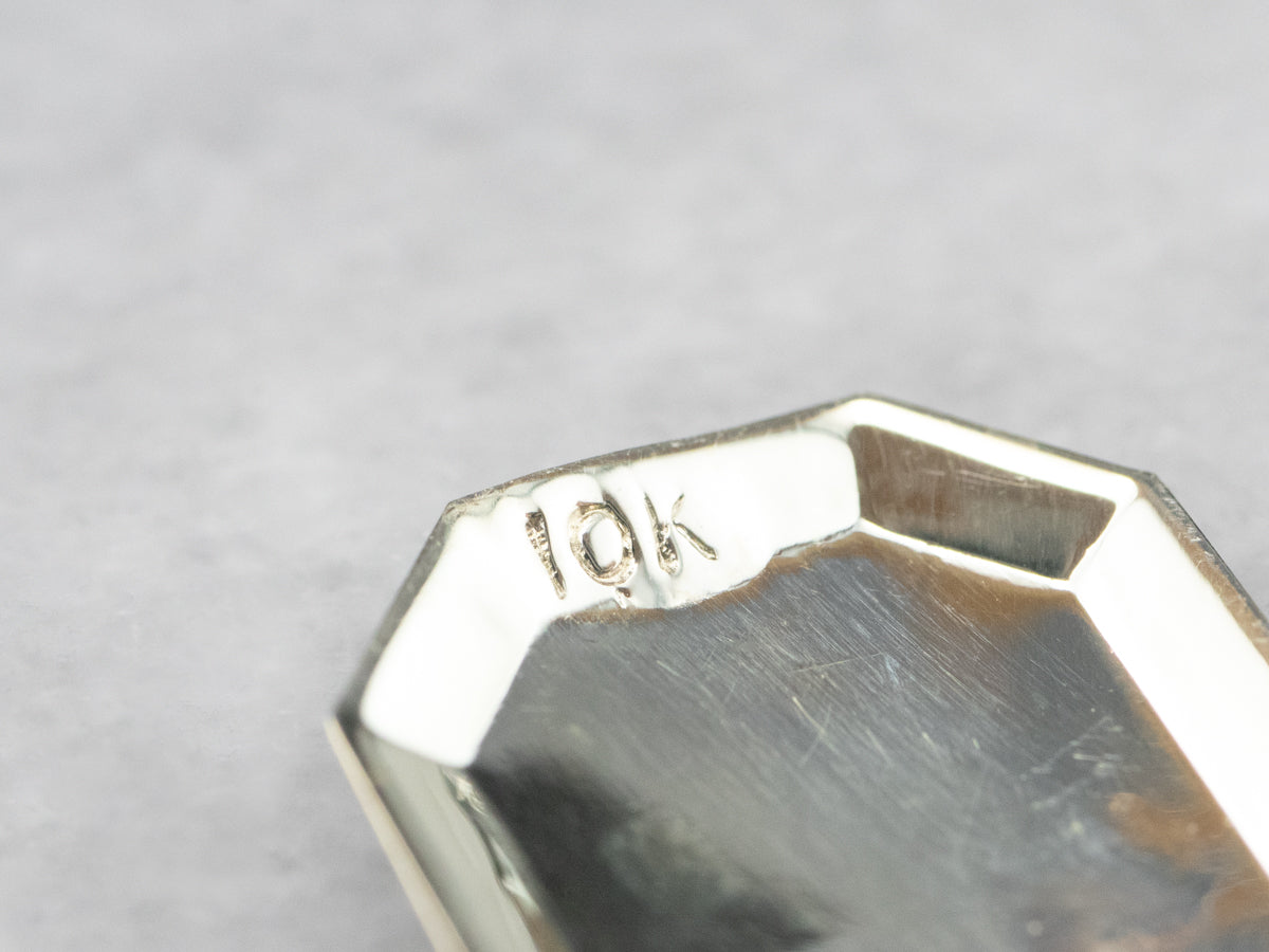 Pendientes de gemelos de oro modernizados