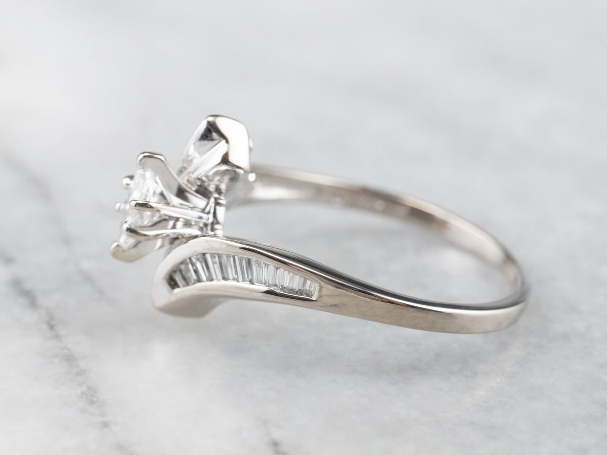 Marquise Diamond Bypass Ring