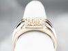 Diamond Cluster Gold Statement Band Ring