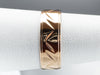 18K Gold Chevron Patterned Cigar Band Ring
