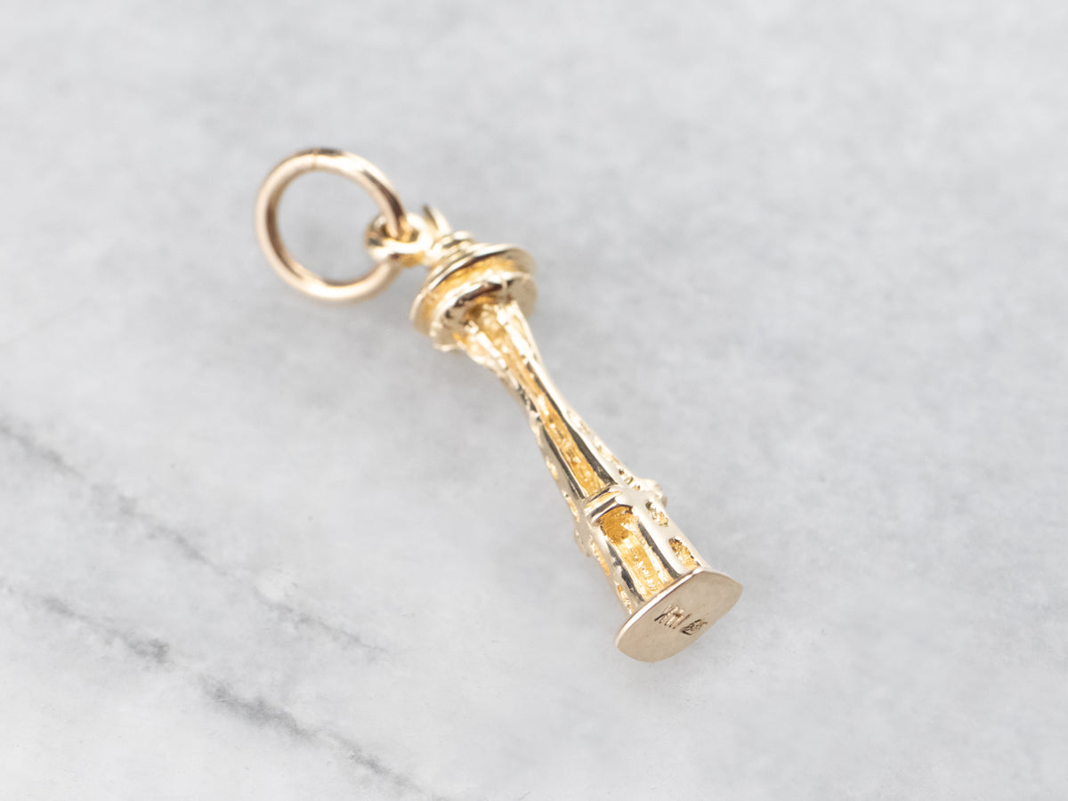 14K Gold Space Needle Charm