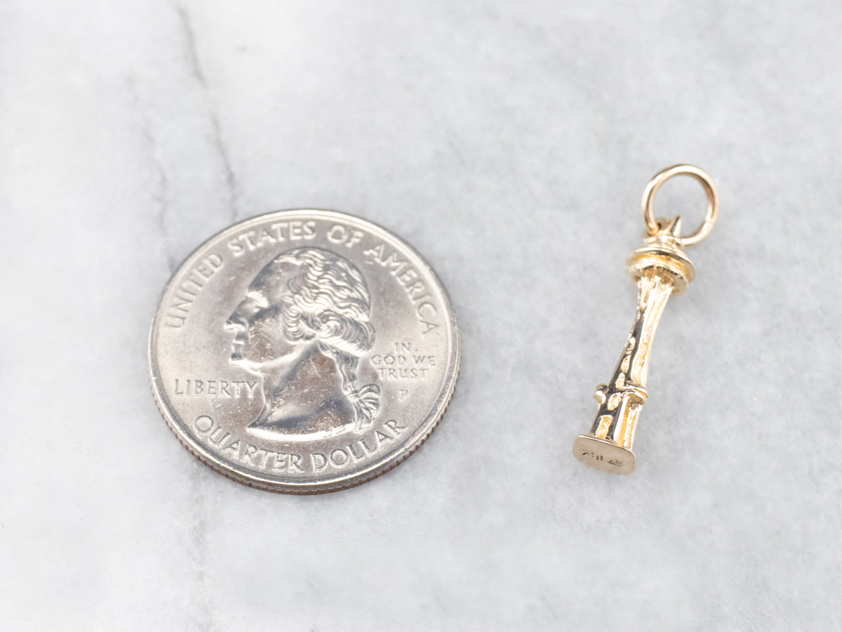14K Gold Space Needle Charm
