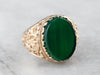 Bold Green Onyx and Gold Ring