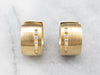 Modernist 18K Gold Diamond Hoop Earrings