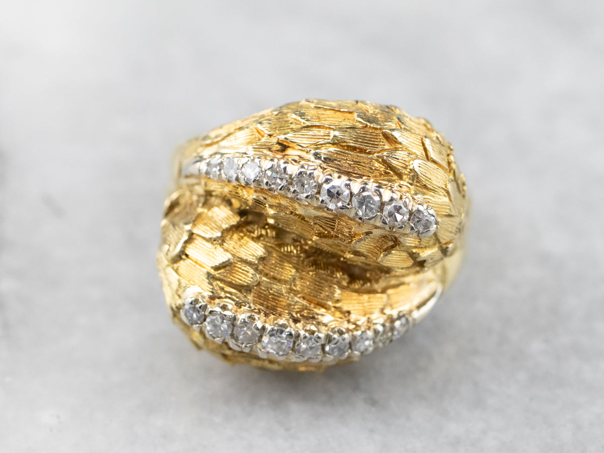 Bold 18K Gold Diamond Ring