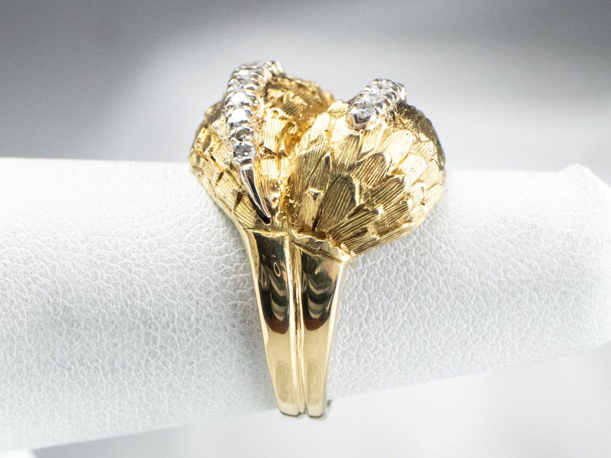 Anillo atrevido de diamantes en oro de 18 quilates