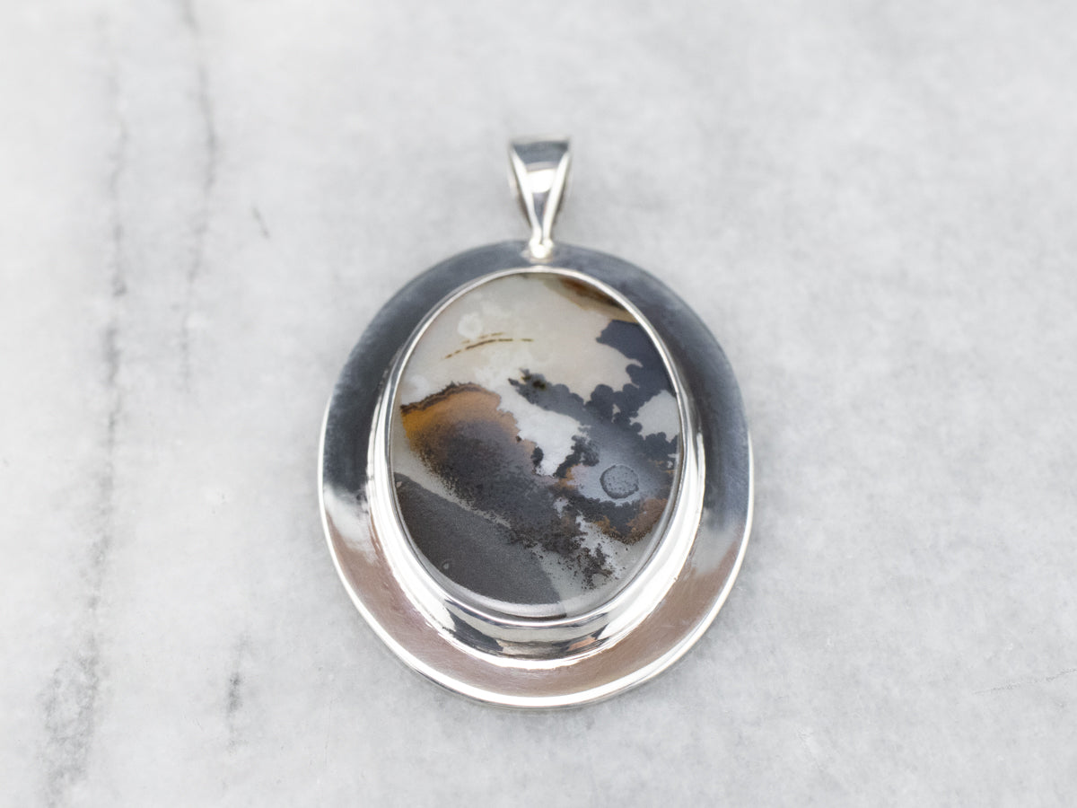 Sterling Silver Dendritic Agate Pendant