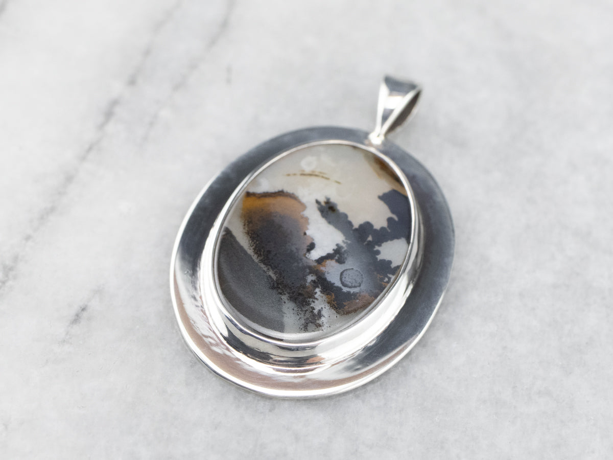 Sterling Silver Dendritic Agate Pendant