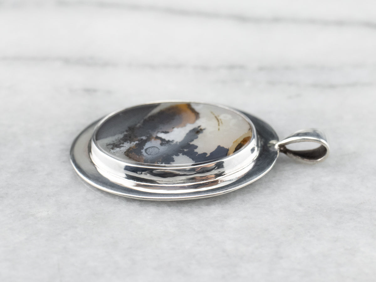 Sterling Silver Dendritic Agate Pendant