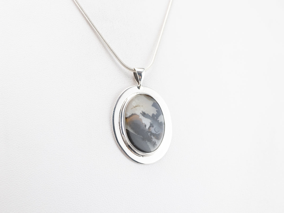 Sterling Silver Dendritic Agate Pendant