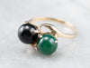 Black and Green Onyx Statement Ring
