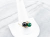 Black and Green Onyx Statement Ring
