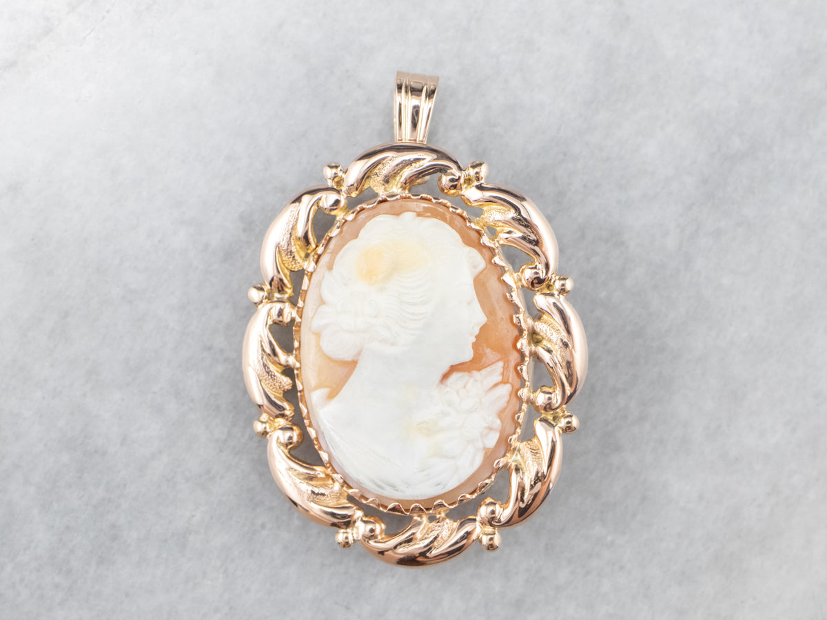 Mid Century Cameo Pendant or Pin