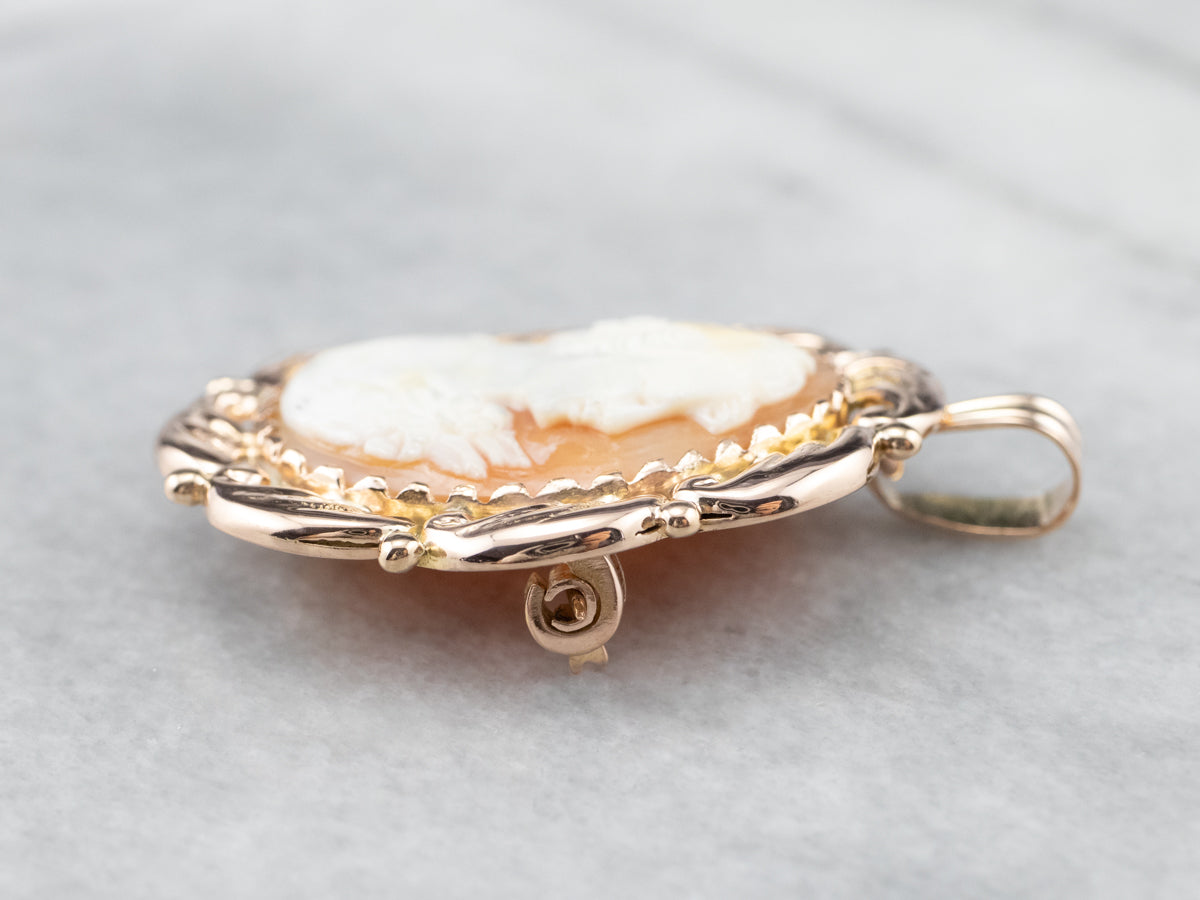 Mid Century Cameo Pendant or Pin