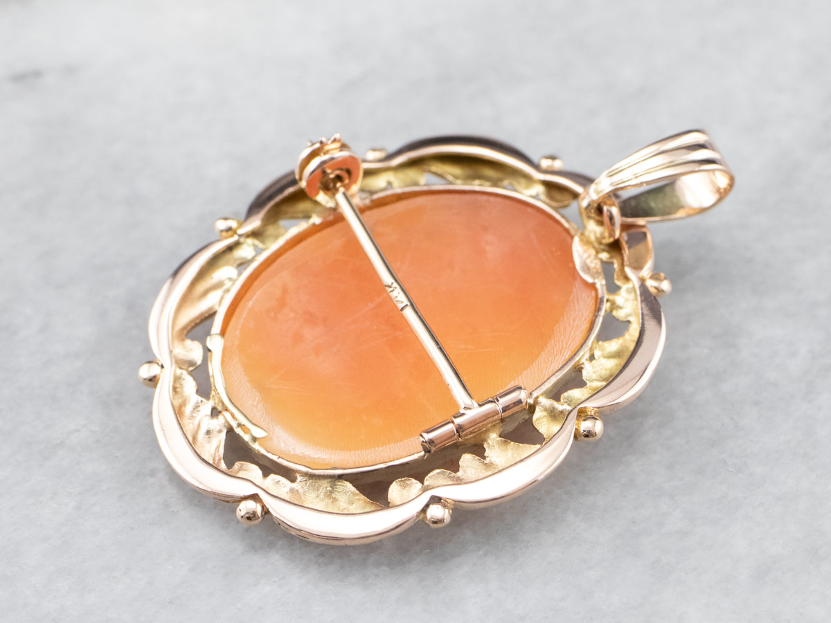 Mid Century Cameo Pendant or Pin