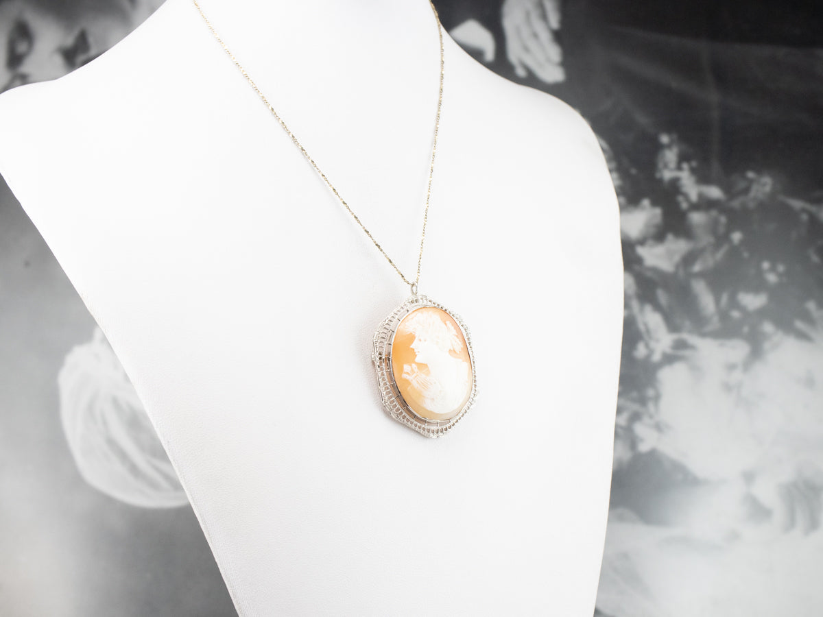 Greek Muse Polymnia Cameo Brooch or Pendant