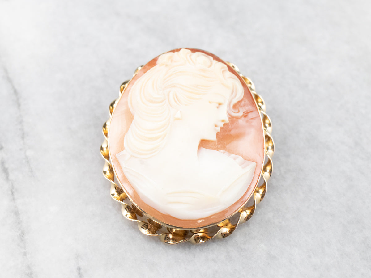 VanDell Gold Cameo Pin or Pendant