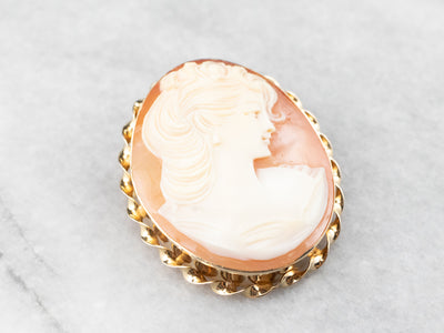 VanDell Gold Cameo Pin or Pendant
