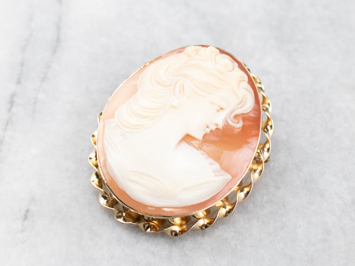 VanDell Gold Cameo Pin or Pendant