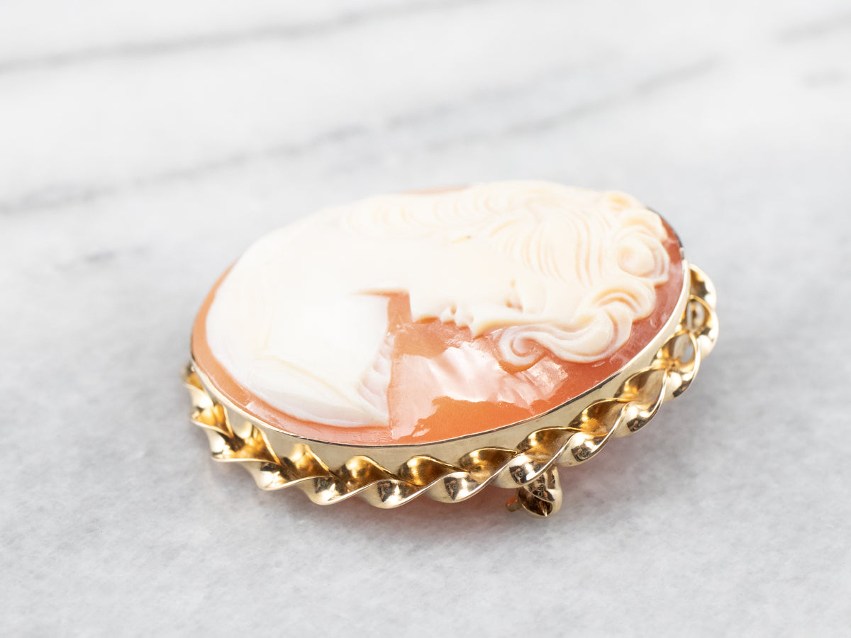 VanDell Gold Cameo Pin or Pendant