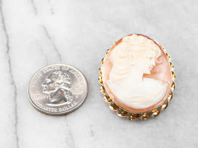 VanDell Gold Cameo Pin or Pendant