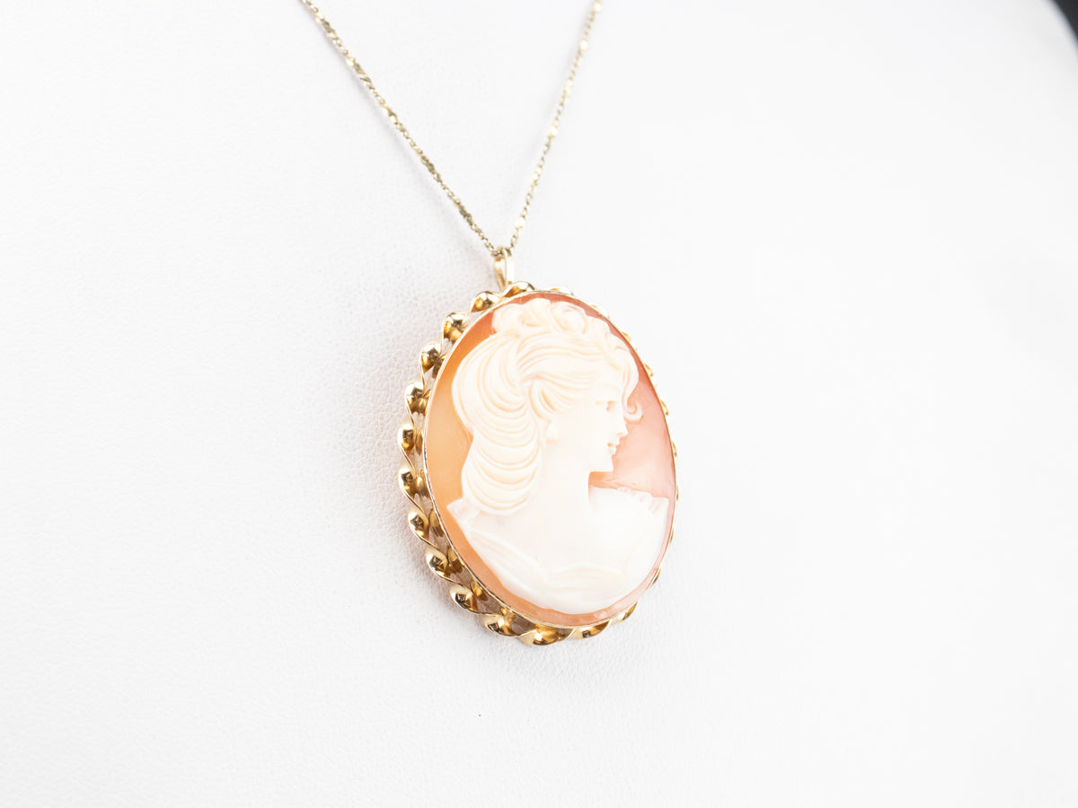VanDell Gold Cameo Pin or Pendant