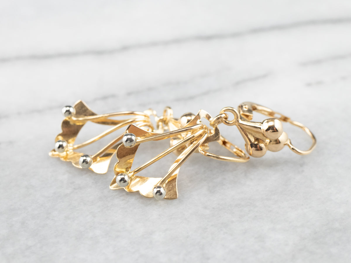 Vintage 18K Gold Drop Earrings