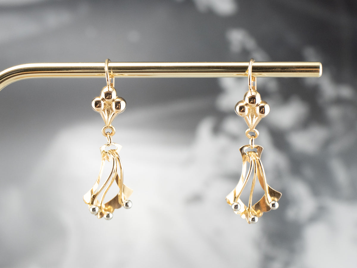 Vintage 18K Gold Drop Earrings