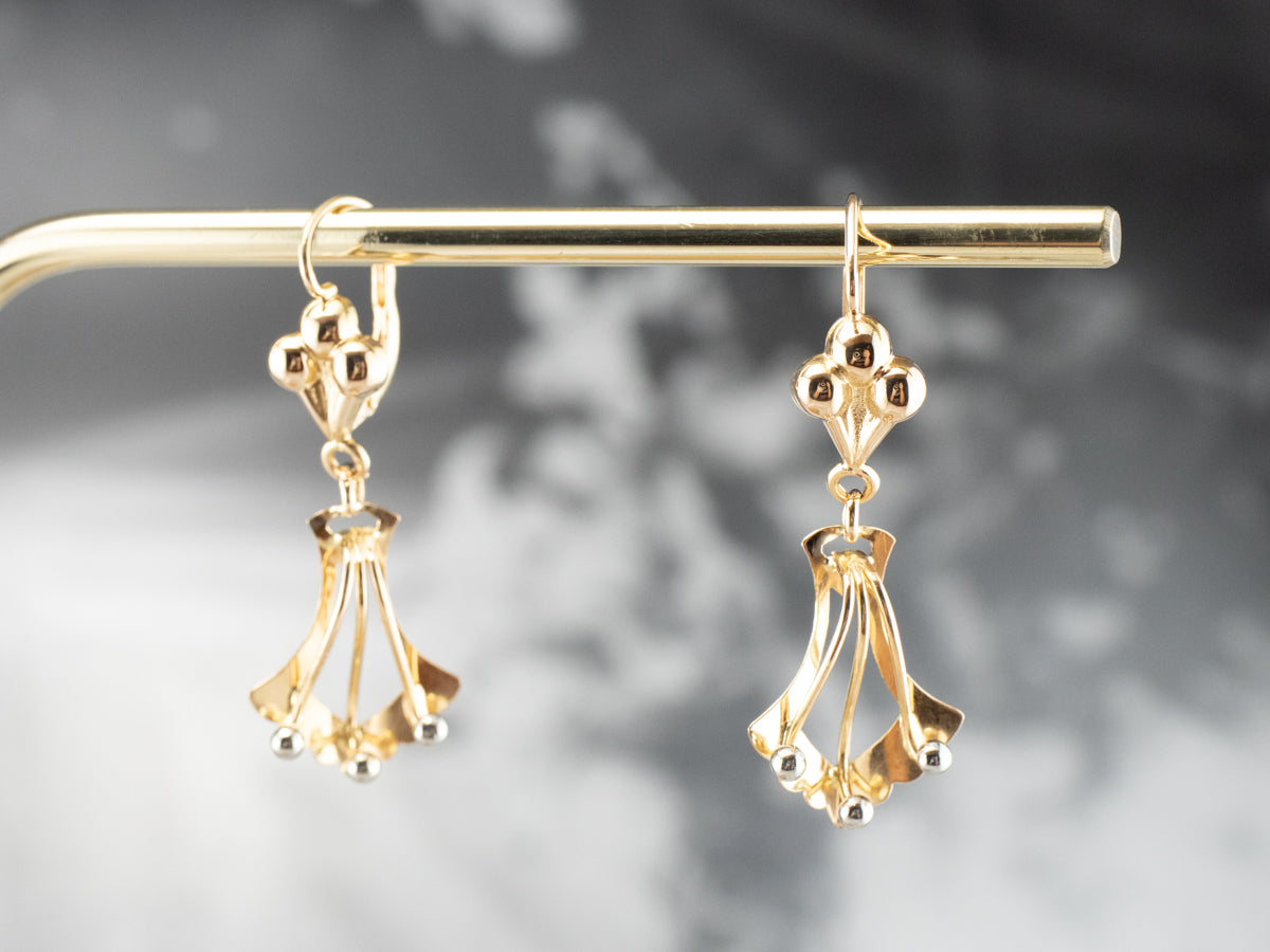 Vintage 18K Gold Drop Earrings