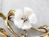 Antique Diamond and Mississippi Pearl Brooch