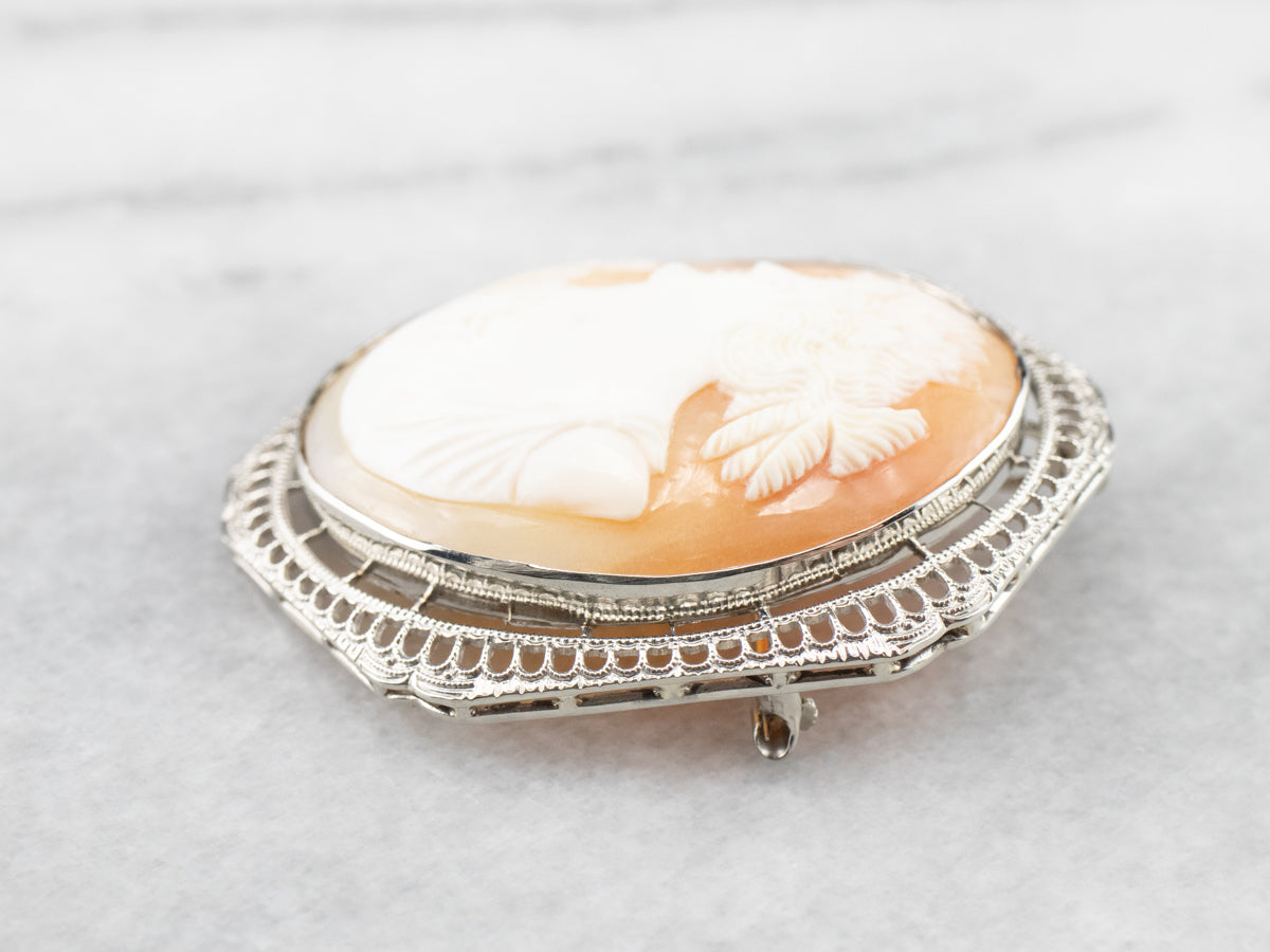 Greek Muse Polymnia Cameo Brooch or Pendant