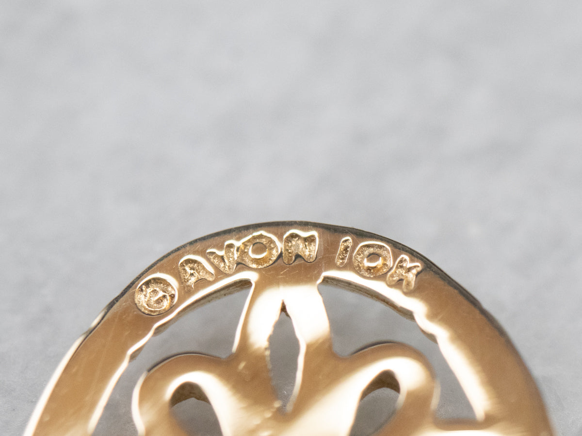 Diamond Gold Filigree Drop Earrings