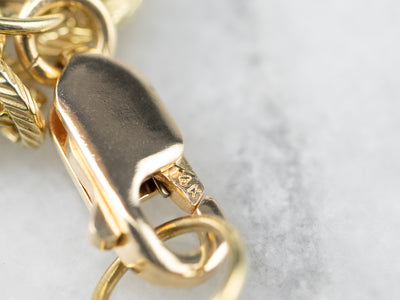 Rainbow Gemstone Gold Pendant Necklace