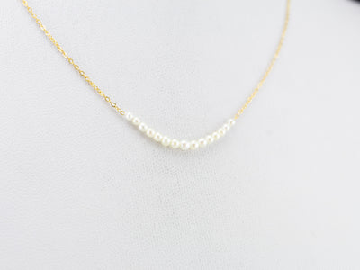 Beaded Pearl Chain Necklace