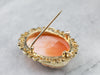 Gold Mid Century Cameo Pin or Pedant