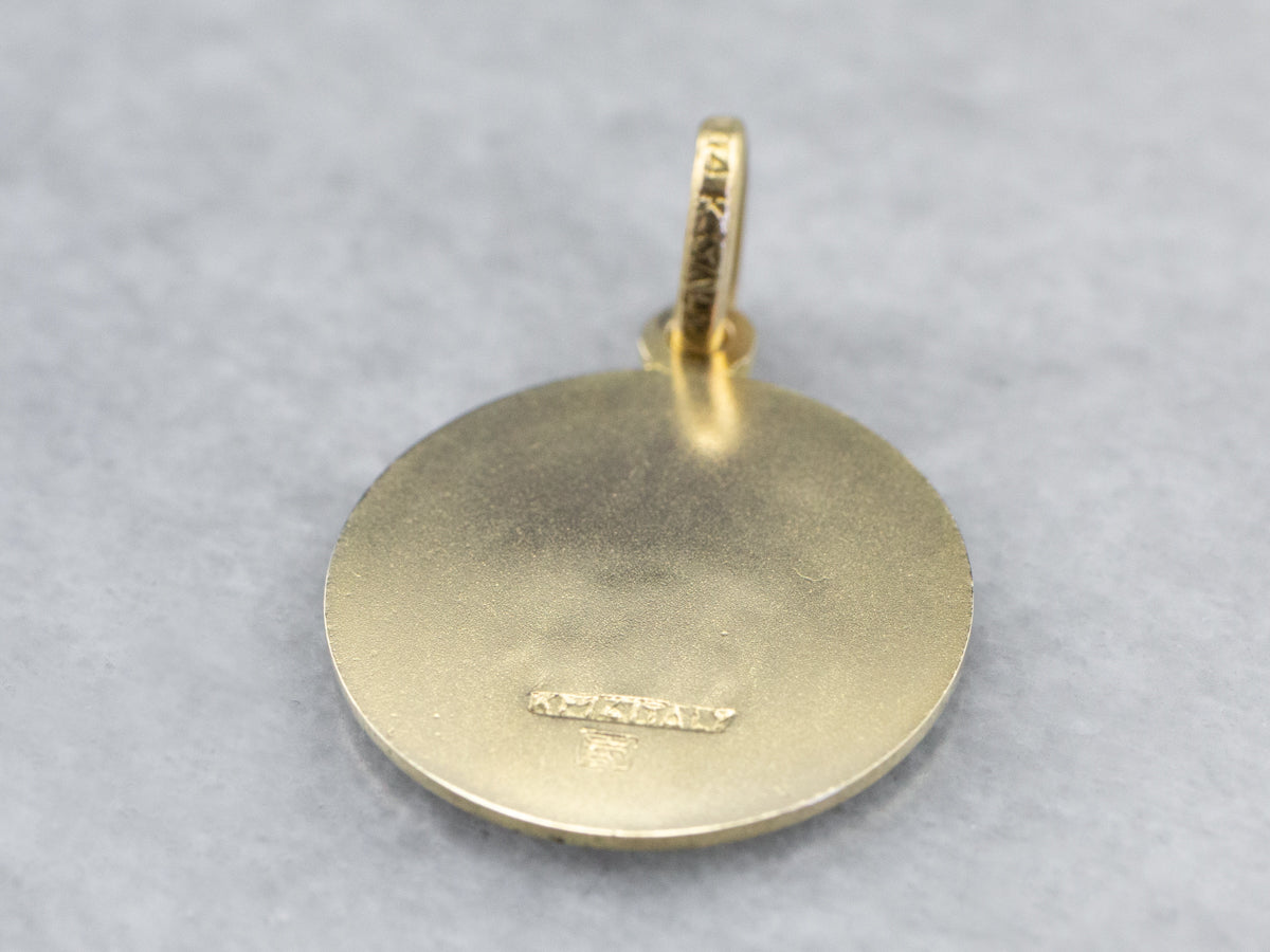 Gold Bishop Religious Pendant