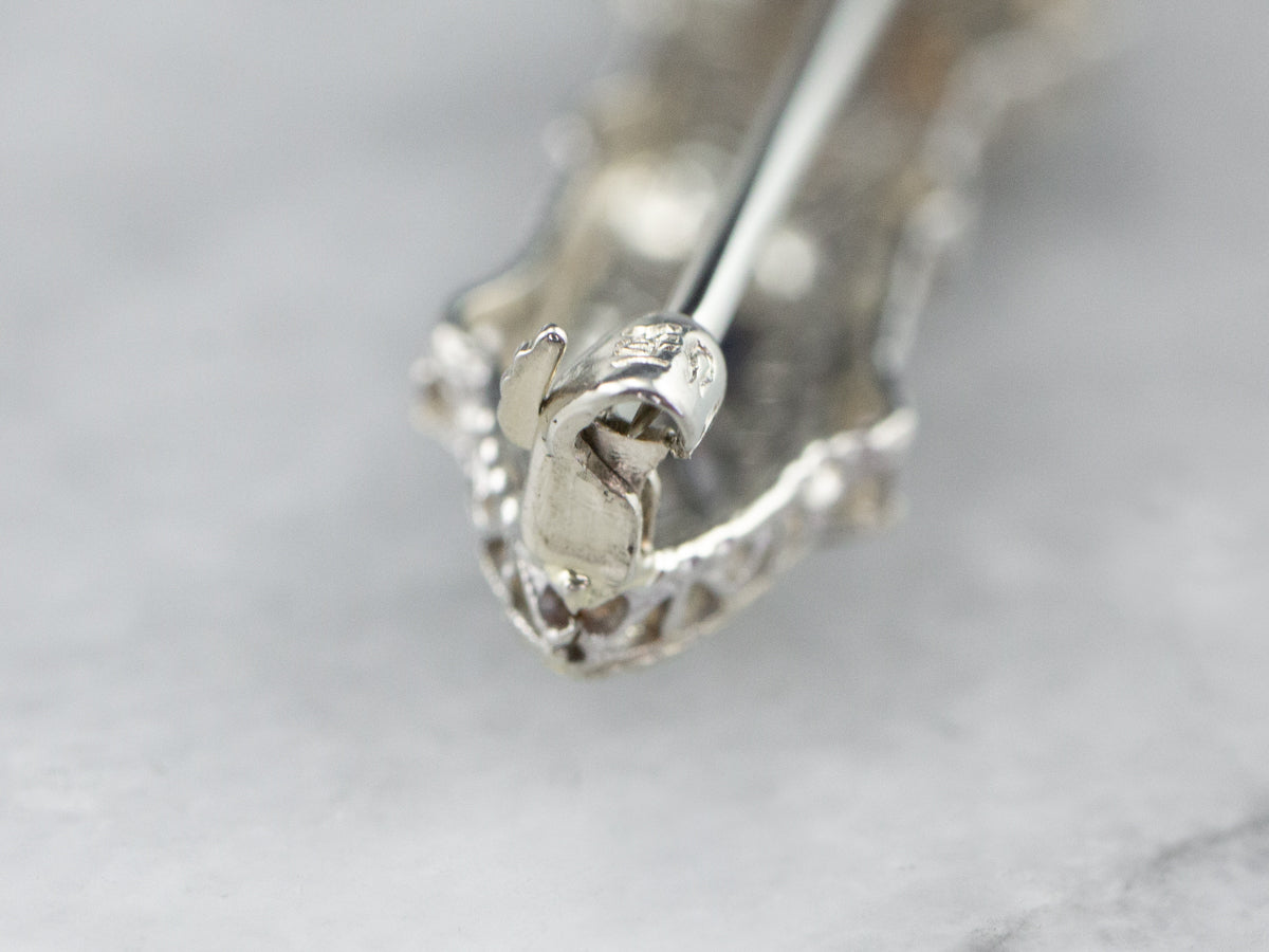 Art Deco Diamond Filigree Brooch