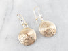 Diamond Gold Spiral Drop Earrings