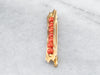 Engraved Victorian Coral Brooch
