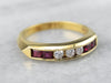 18K Gold Ruby and Diamond Band