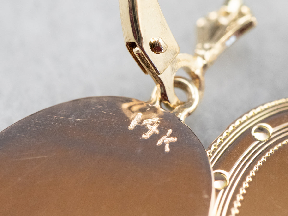 Vintage Gold Cufflink Drop Earrings