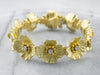High Karat Gold Diamond Flower Link Bracelet
