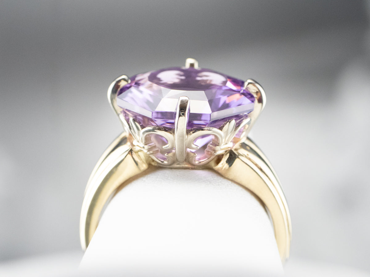 Fancy Cut Amethyst Cocktail Ring