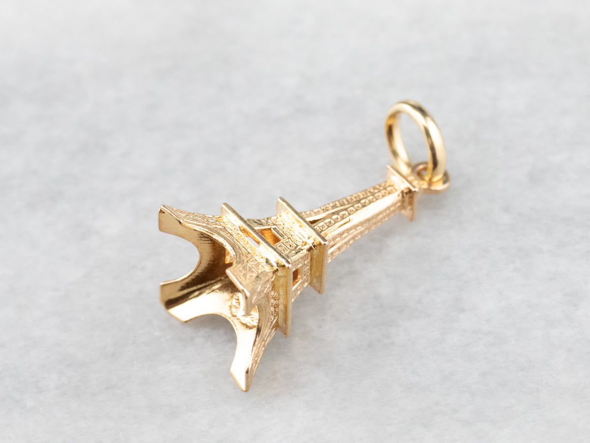 Colgante grande de la Torre Eiffel de oro