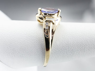 Marquise Tanzanite and Diamond Ring